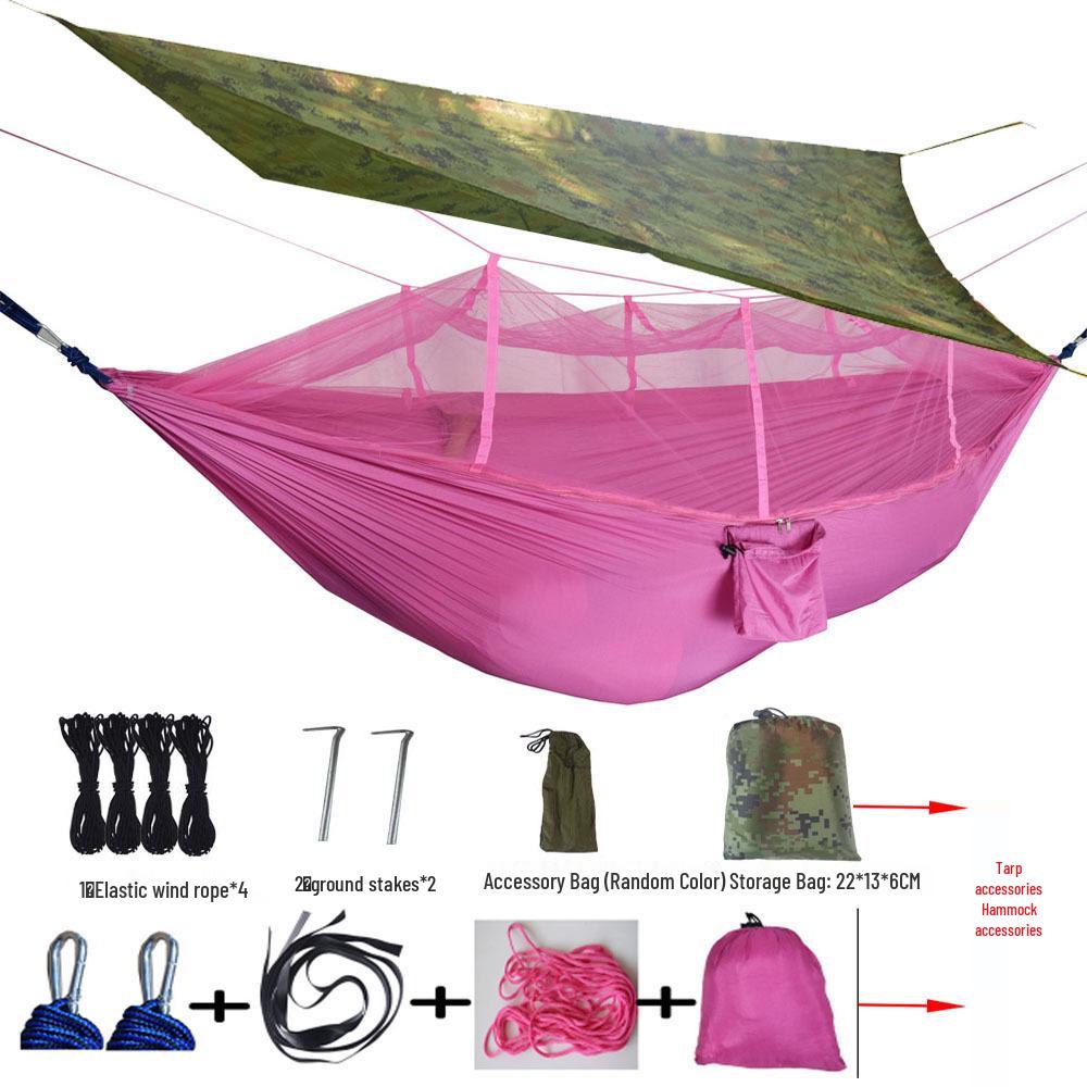 Waterproof Outdoor Mosquito Repellent Sunshade Hammock with Canopy