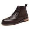 Fashion Brogue Casual Men's Boots Classic and Fashionable British Style Party Office Outdoor Autumn and Winter Quality Leather Shoes