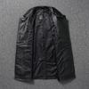 Chinese Size Long Men Leather Coat Genuine Soft Cow Leather Classic Double Breasted Turn Down Collar Leather Jackets For Men Clothing Autumn