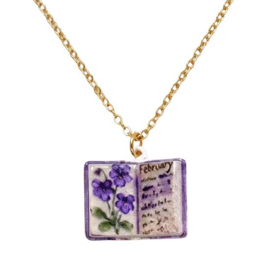 Flower Pendant Necklace Copper 17 Mm 1 Pc