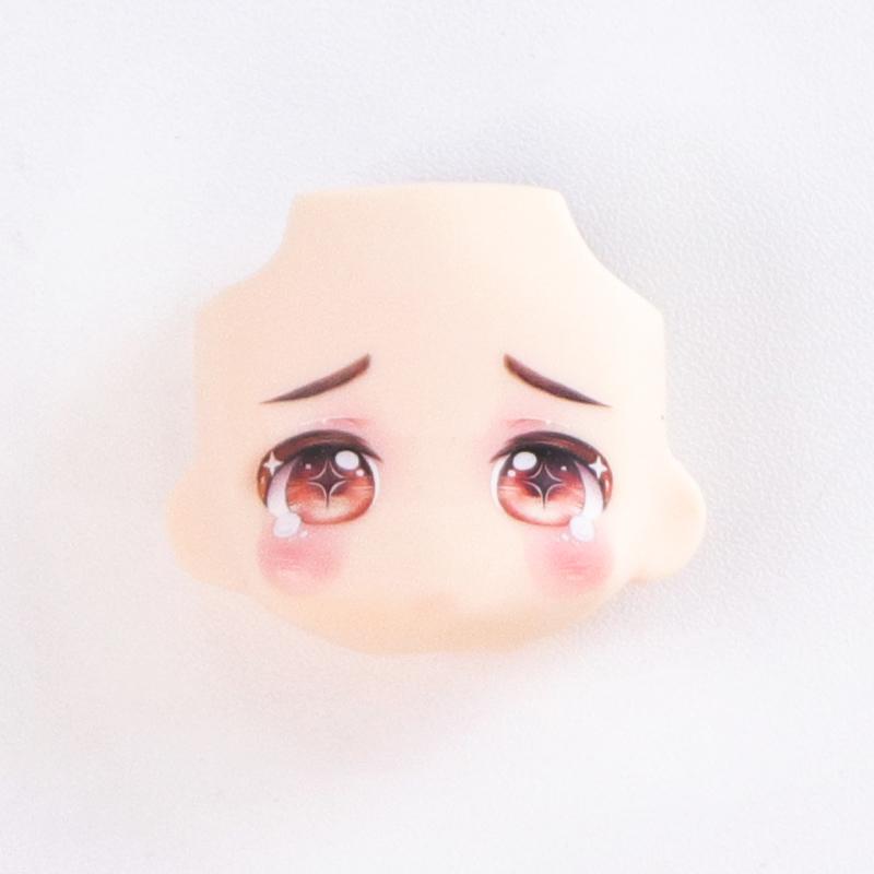 OB11 Doll Face 1/12 BJD Doll Face With 3D Anime Decal Eyes Kawaii Change Faces Blowing Pout Mouth Cheeks GSC Head DIY Kids Dolls