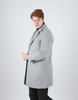 Ikalook Single Three-Button Grey Winter Coat Co107