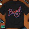 Brazil Cult Classic Movie Logo T Shirt Terry Gilliam Retro Sci Fi Dystopian Film Black For Fans Vintage Versatile