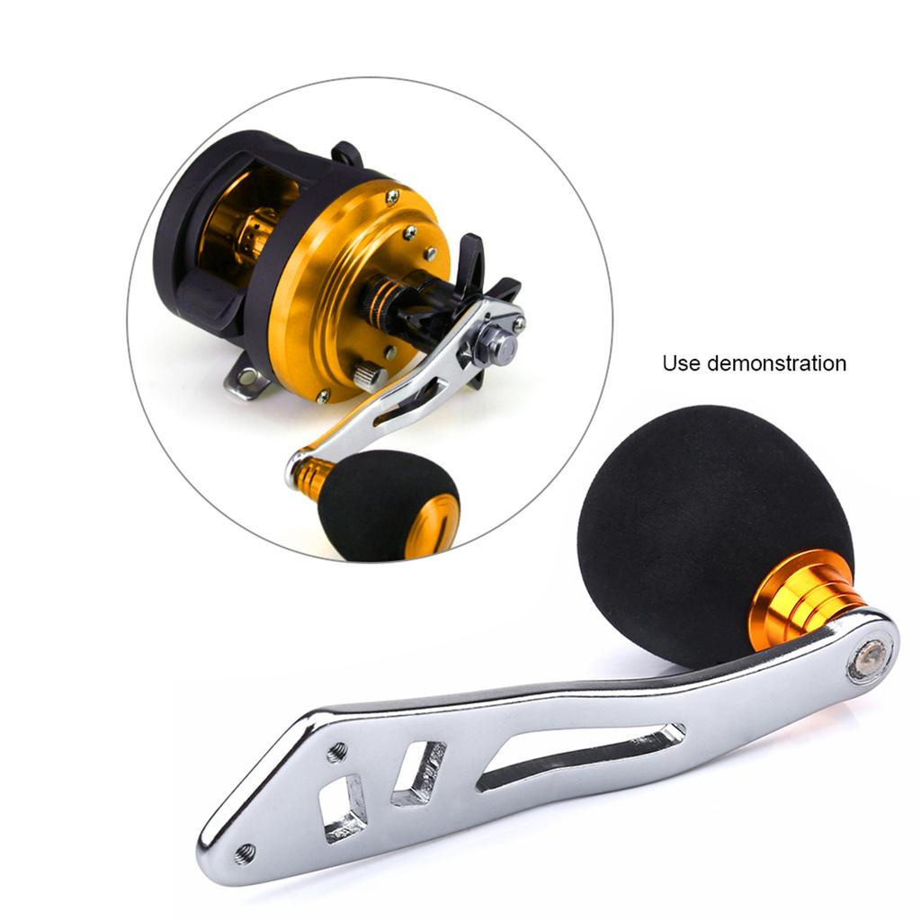 3 Colors Aluminum Knobs Fishing Reel Handle for Baitcasting Tackle Tools (Gold)