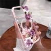 Imprimeu Floral Roz Lavandă pentru Carcasă de Telefon cu Încărcare Wireless pentru iPhone 17 16 15 14 12 13 Pro Max Plus Air 16E 11 Husă Magnetică