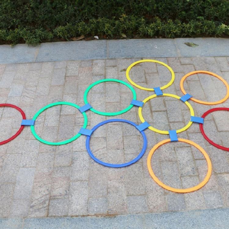 Educational Hopscotch Ring Training Game For Kids Body Sensory Development Antislip Plastic Hoops for Outdoor Activity