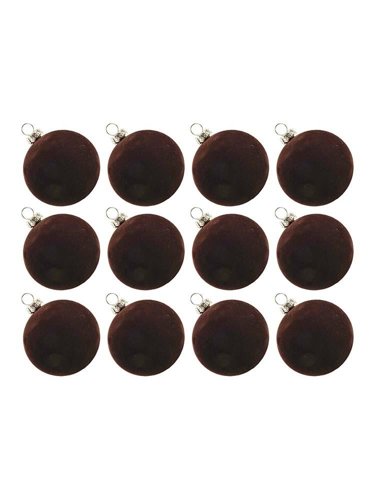 Velvet For Christmas Ornaments 12PC for Tree Mantle and Window Decoration