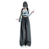 Vintage Plaid Yamamoto Pants Women's Pants Women's Spring and Autumn New Lazy High-waisted Casual Pants Straight and Thin Wide-leg Pants