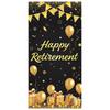 Retirement Party Banner Gift Box Design Party Decoration Polyester Material Party Backdrop for Photo Shoot Indoor Celebration