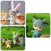 Tiny Doll Plastic Mini Doll with Small Clothes for Girls 4" Little Doll Reborns Baby Gift Bag Decors Accessory