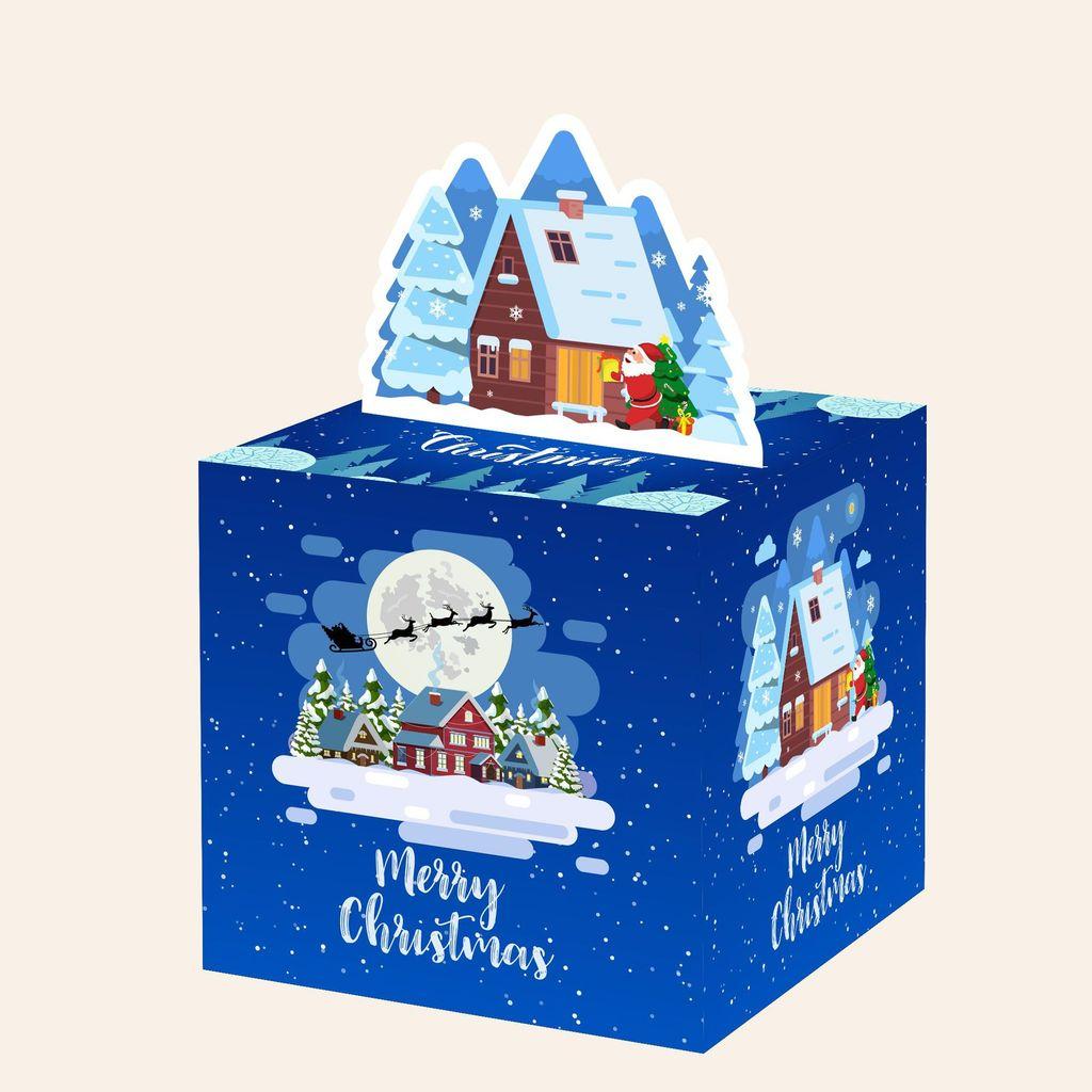 Snowhouse Party Blue Decor Gift Box For Christmas Event And Setup Celebration