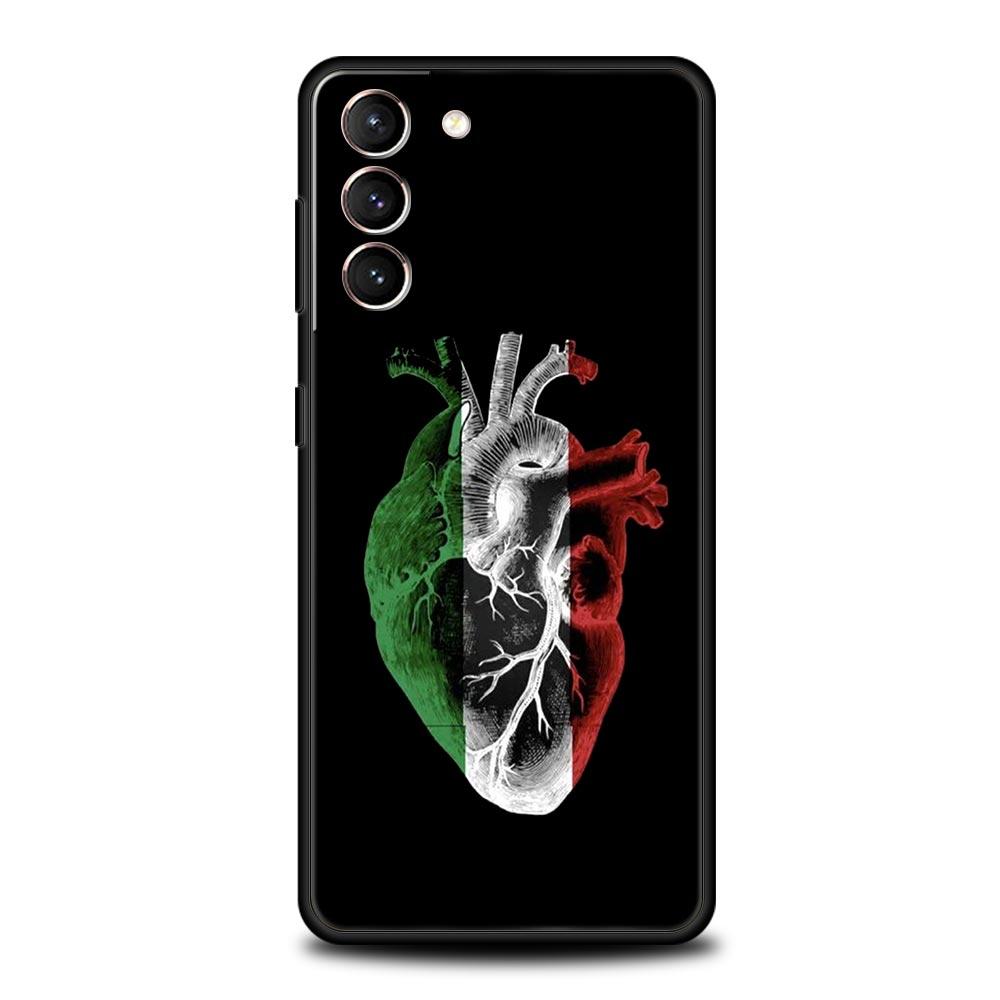 ITALY Flag Phone Case For Samsung Galaxy S24 S23 S22 S20 Ultra S21 FE 5G S10 S9 Plus S10E S8 Soft Silicone Cover