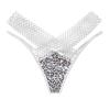 Women Sexy Low Waist Hollow Thong Postpartum Mesh Ultra Thin Underwear Seamless V-Shape G-String Panties
