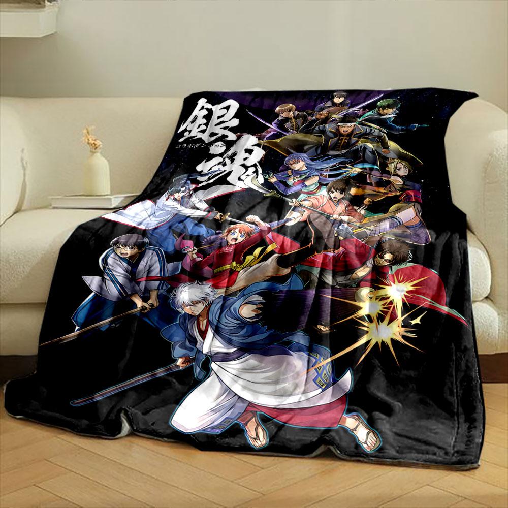 A dynamic group of characters wielding weapons with dramatic poses. for all seasons blanket lunch break throw gift