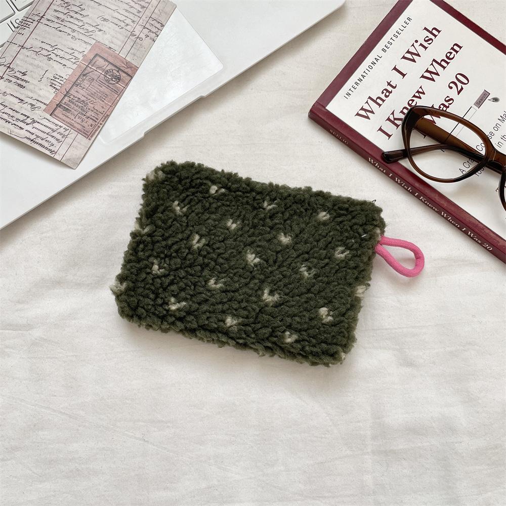 Small Retro Cosmetic Bag Lipstick Key Card Data Cable Storage Pouch Travel Organizer Wallet Makeup Bag Coin Purse