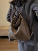 2024 New Autumn Winter Women's Bag Fashion Versatile Solid Color Single Shoulder Bags Simple Commuter Large Capacity PU Backpack