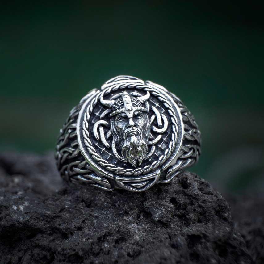 New Retro Viking Ring Nordic Celtic Viking Avatar Ring Domineering Men's Ring