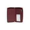 New COACH Id Zip Wallet Canvas With Leather Coin Purse Wallet Medium Women's Ebony & Red CH529-SVRVB