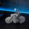 Retro Style Skull Ornament Halloween Skeleton Ornament Resin Motorcycle Figurines Durable Matte Finish Collectible Statue for Boy Desktops E-Sports