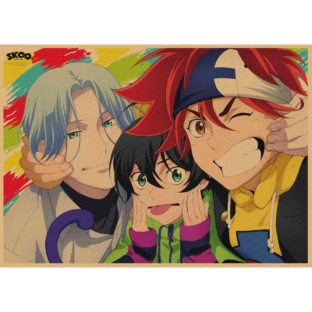 Retro Japanese Sports Anime Skateboard Poster - Infinite Mural Decoration