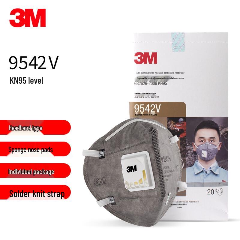 3M KN95 Activated Carbon Respirator with Breathing Valve