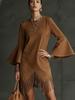 Trendy Women's Vintage Ruffled Flared Sleeve Loose Fashion Dress for Women