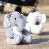 Cute Gray Beige Elephant Cartoon Plush Toy Doll For Birthday Decor