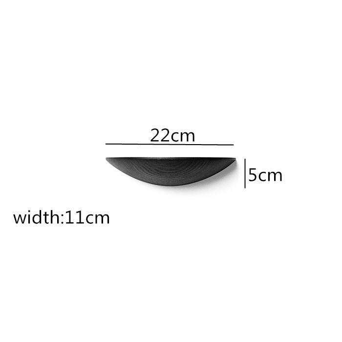 Wooden Wall Shelf Semicircle Solid Wood Wall Hanging Storage Rack Home Living Room Decoration Organizer White Wax Wood Shelf