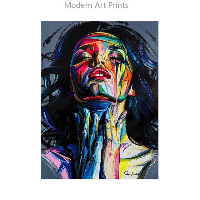 Colorful Woman Portrait Graffiti Art Posters Print Abstract Nordic Girl Canvas Paintings On The Wall Art Pictures for Home Decor