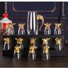 Set Decanter Vino Bianco Dodici Zodiaci Stile Cinese con 12 Bicchierini da Shot