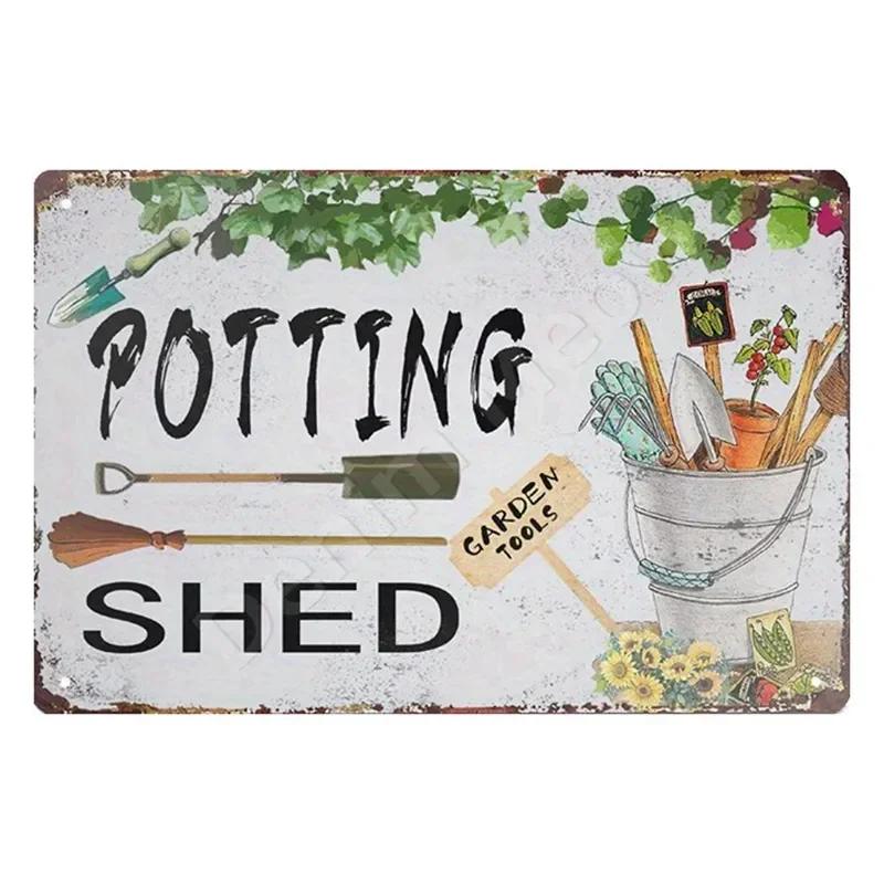 Gardening Because Murder Is Wrong Vintage Metal Sign Funny Plants Retro Sign for Garden Outdoor Wall Decor Home Sweet Home Si