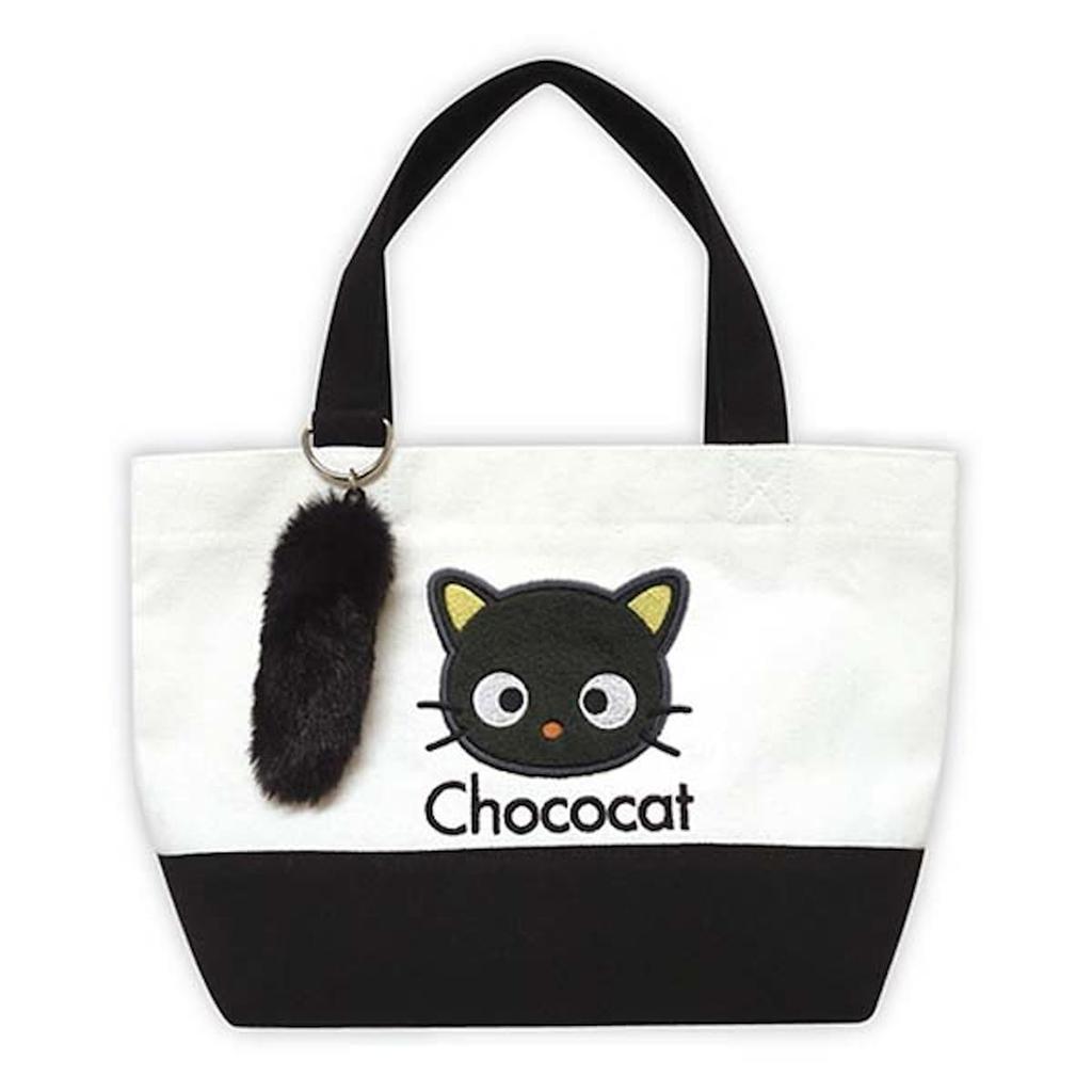 K Company Sanrio Characters Mini Tote Chocolate H190 x W300 x D100mm (Cat Series) Bag, Cat, SAK-MT-CO,