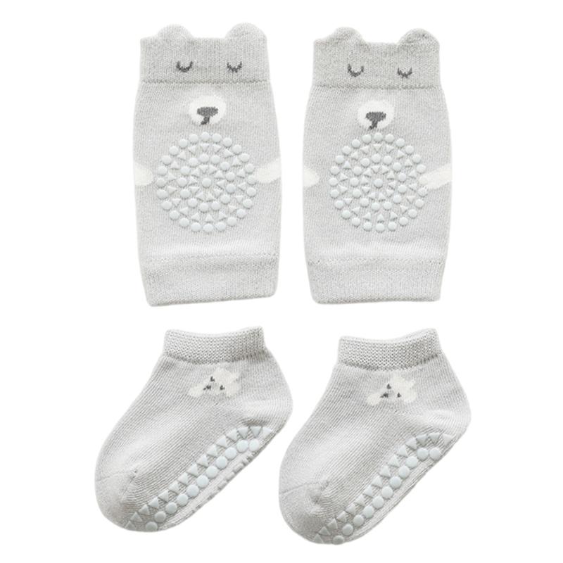 

Baby Knee Protectors And NonSlip Crawling Socks For Boys And Girls Aged 0-48Months Toddler Cartoon Crawling Aids M