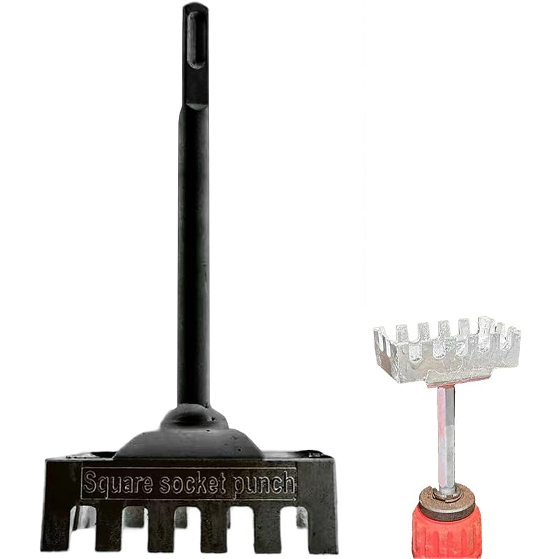 

Высокопрочный квадратный дырокол SDS Plus для распределительных коробок типа 86, мощный квадратный пазовый резак для перфоратора в кирпичных и бетонных стенах, чёрный