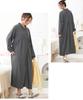 Nissen Maternity and Postpartum Nursing Cotton Blend Smooth Gathered Maternity Nightgown In Dusky Size 3L Loungewear/Pajamas [Pre- Wear] Front-Opening
