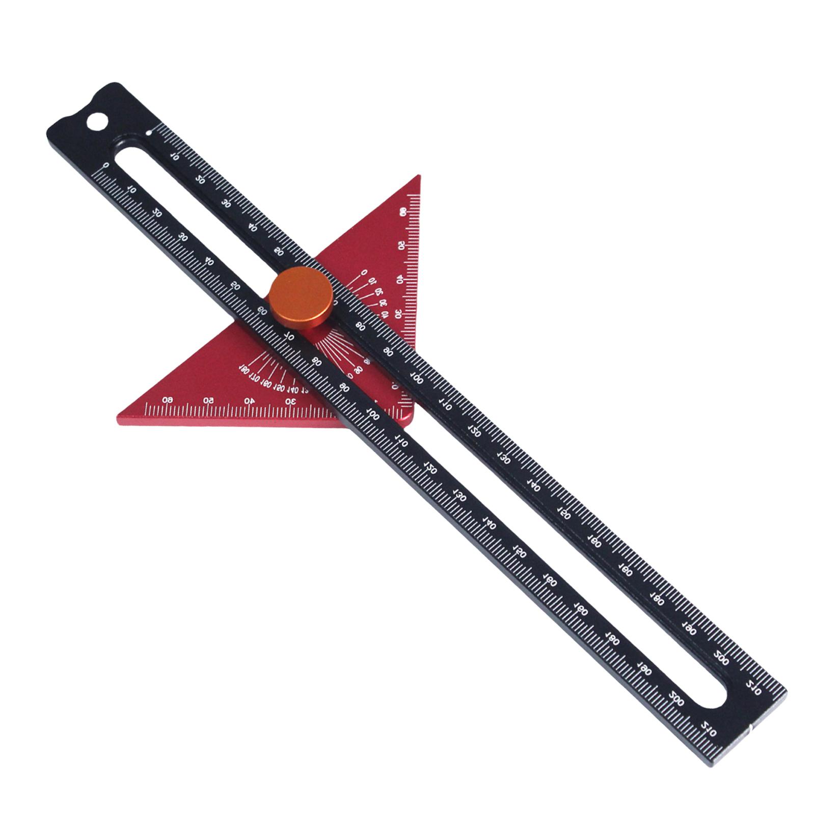 

Регулируемая треугольная линейка для деревообработки, многоугловой измерительный инструмент с точными отметками