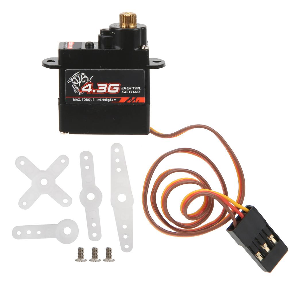 RC Digital Servo Set 4.3G Metal Gear Coreless Motor Servo for 124 RC Car Airplane FixedWing