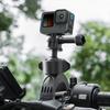 Aluminum Bike Handlebar Clamp for Sports Cameras with Double Swiveling Joints Lightweight