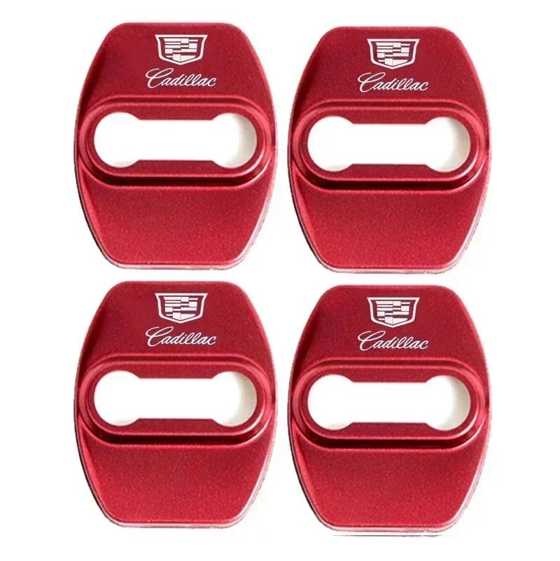 4pcs Car Door Lock Cover Protection Stickers for Cadillac CTS Escalade ATS Auto Interior Decal Replacement Logo Accessories