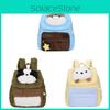 Kids Plush Otter Backpack With Cartoon Pattern And Functional Storage For School And Travel