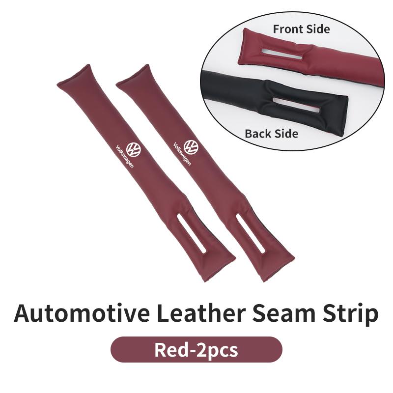 Automotive Two-tone Leather Seam Strip Leak-Proof Auto Seat Gap Plug For VW GTI Polo Passat Scirocco Golf Tiguan GTE Sportcoupe
