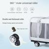 Dog Cats Trolley Case with Wheels Pet Rolling Carrier Breathable with Pad Folding Travel Tote for Kennel Puppy Car Traveling