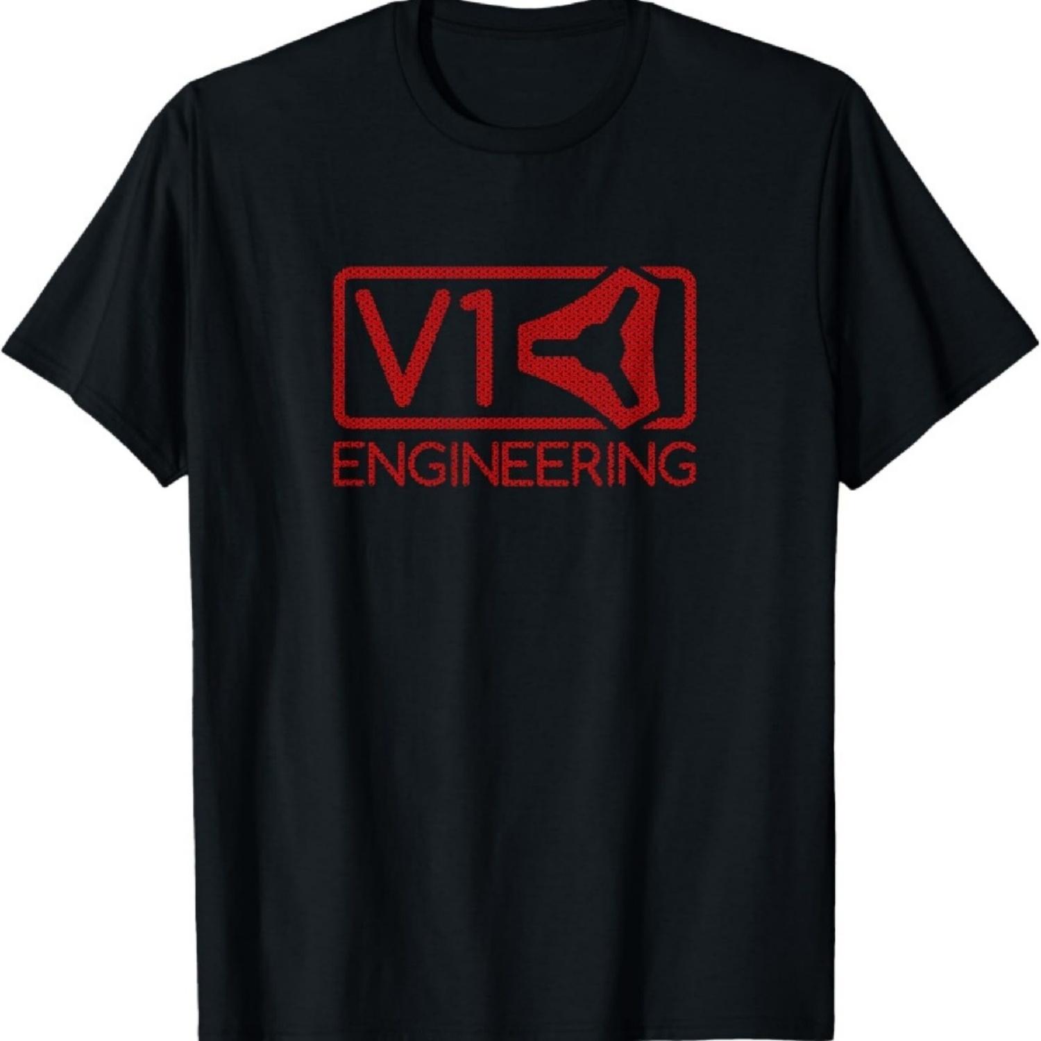 Логотип V1 Logo на КРАСНОЙ футболке S