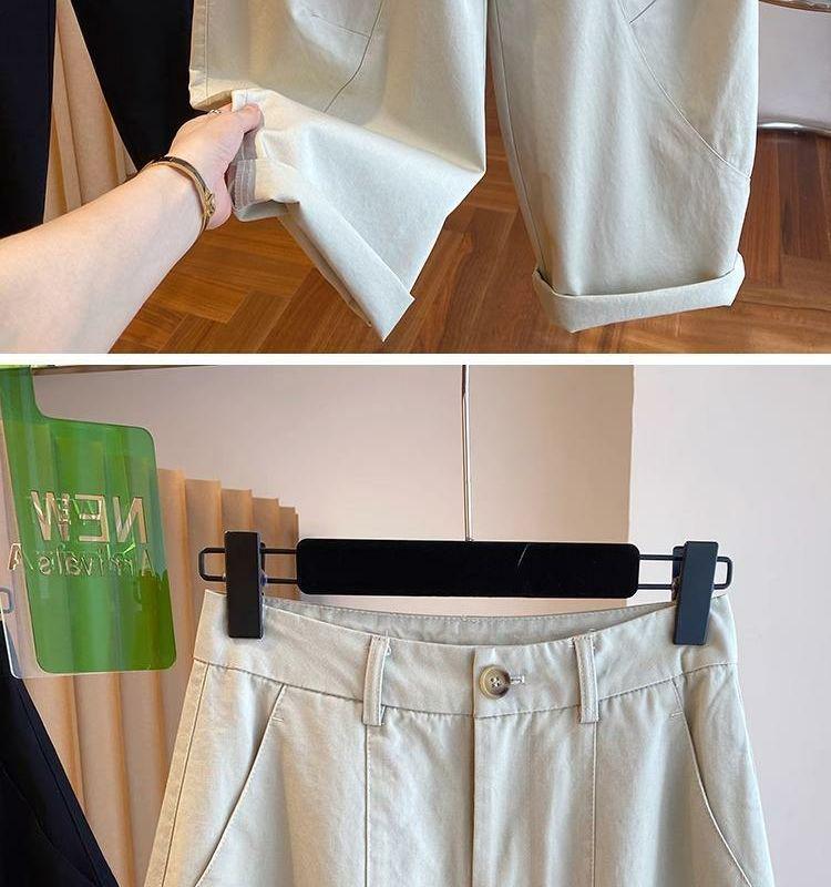 2026 Versatile Korean Wide-Leg Casual Scythe Pants for Women - Slimming, Loose, Long Trousers for Spring & Autumn.