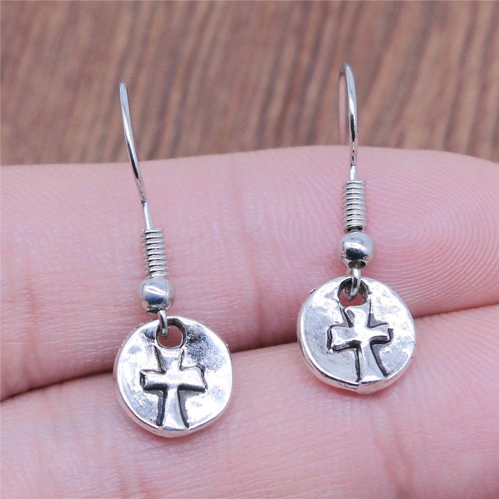 Casual Handmade Cross Amulet Drop Earrings Thoughtful Friendship Gift for Office Wear
