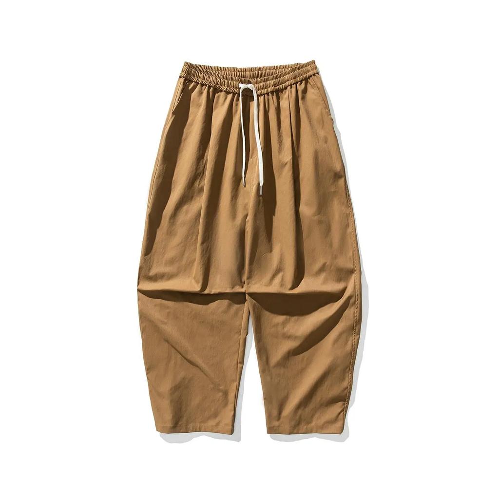Autumn Men Streetwear Wide Leg Pants Men Cotton Casual Harem Pants Male Oversize Cargo Pants Men Joggers Soild Color Trousers
