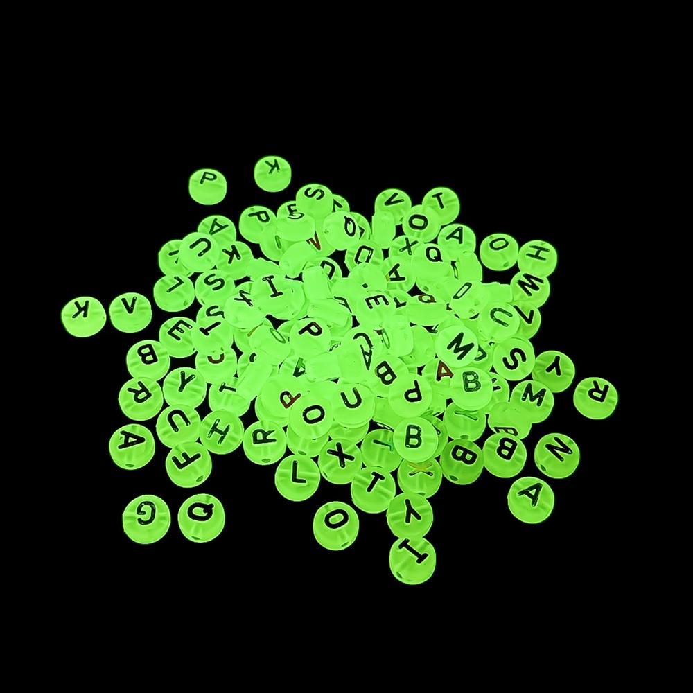 30pcs 6*10mm Mixed Acrylic Letter Beads Round Spacer Loose Beads for DIY Necklace Bracelet Earring Jewelry Making Accessories