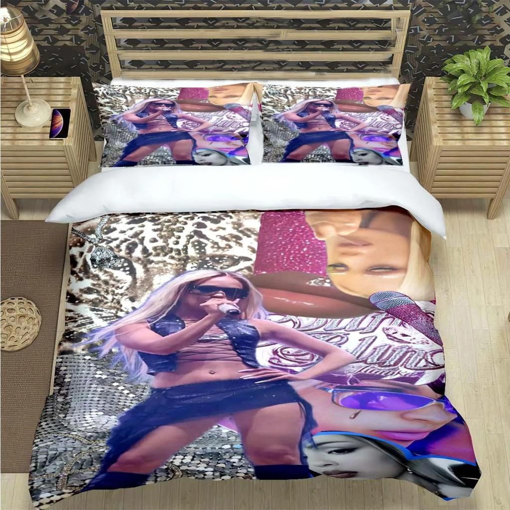 3D Print Fashion Spain Hot Female Singer B-bad G-Gyal Bedding Set Soft Comforter Cover With 1/2pcs Pillow Shams For Kids Adults