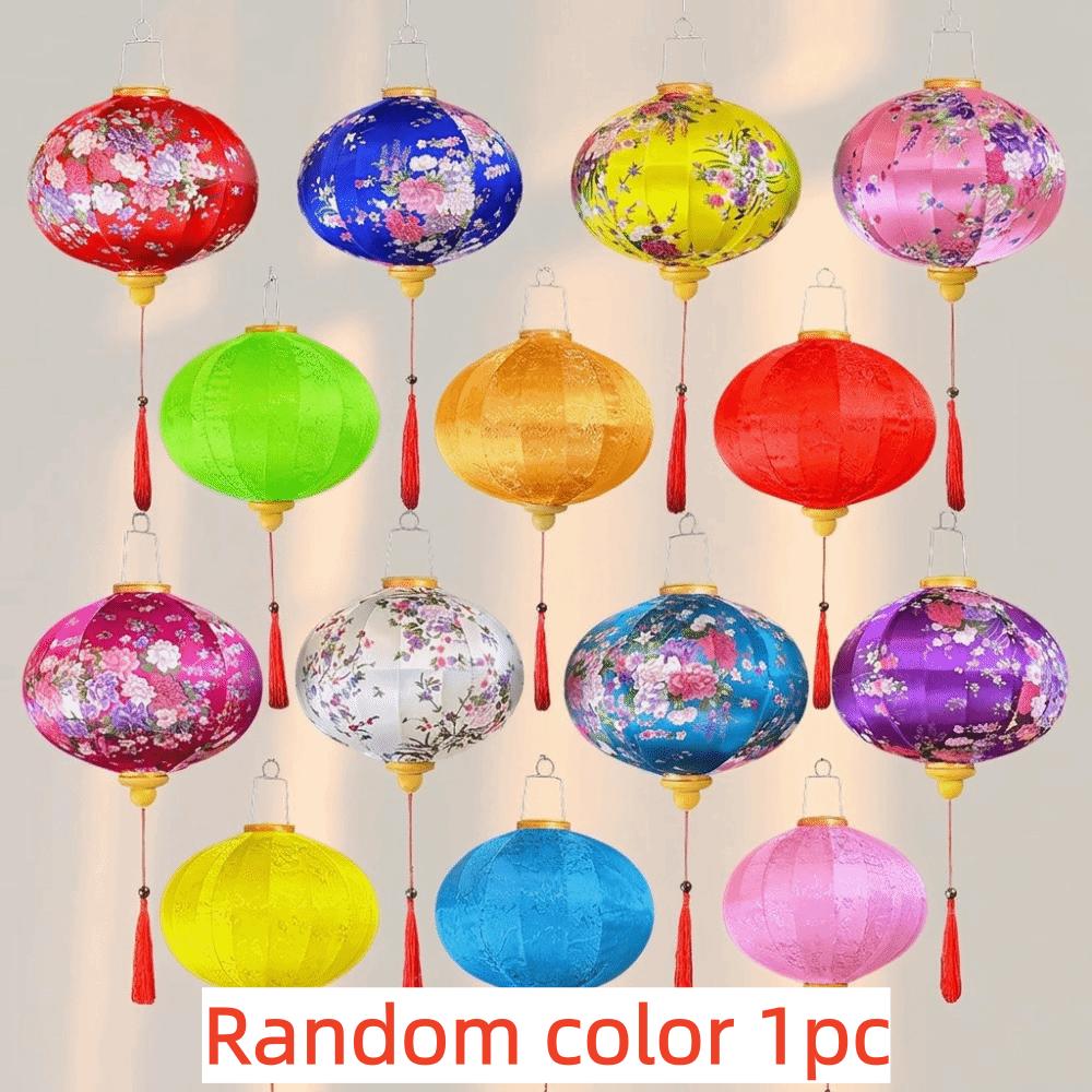 12/14/16/18inch Mid-Autumn Festival Decoration Various Shapes Hand-Painted Floral Lantern New Year