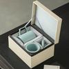 TANGFENG Li Guilian Ru Kiln Ceramic Tea Cup with Infuser Gift Set